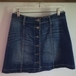 Cello Button down jean skirt MED.